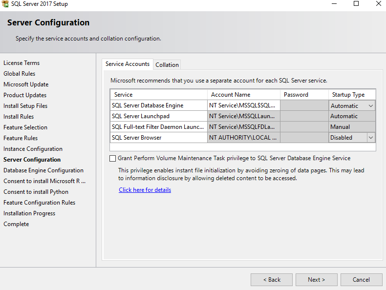 Server Configuration